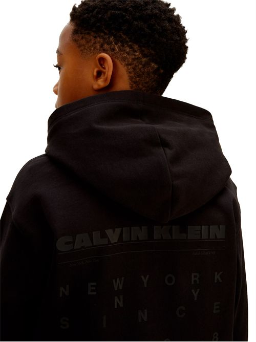 CALVIN KLEIN Felpa con cappuccio e logo stampato sul retro CALVIN KLEIN | CKIB0IB02618TBEH
